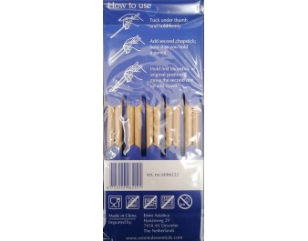 BAGUETTE EN BAMBOU 22.50 CM 5 PAIRES BLEU