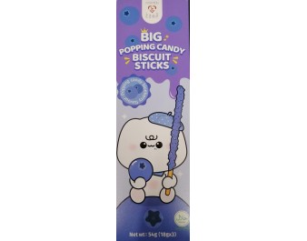 BATONNETS DE BISCUIT SAVEUR MYRTILLE AVEC BONBONS PETILLANTS