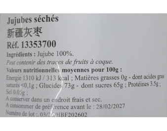 JUJUBES SECHES