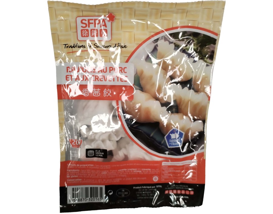 RAVIOLIS AUX PORC ET CREVETTES 20 P. ****