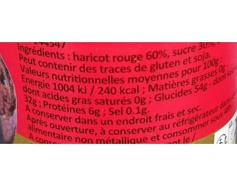 PATE DE HARICOT ROUGE SUCREE