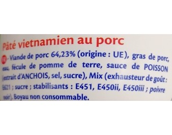 PATE DE PORC BINH BAN