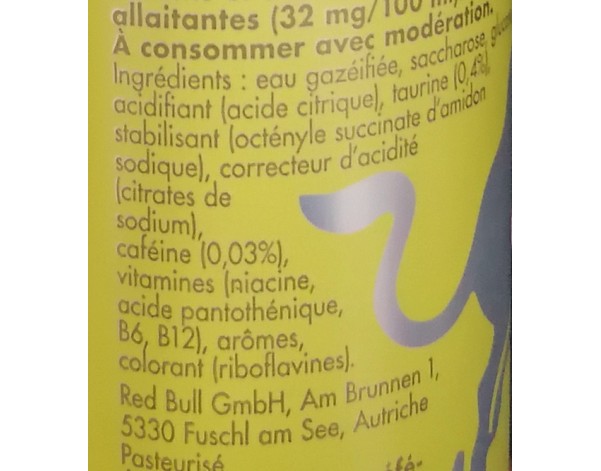 BOISSON ENERGISANTE AGRUME