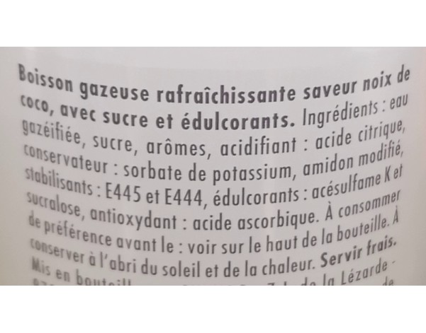 BOISSON LIMONADE NOIX COCO