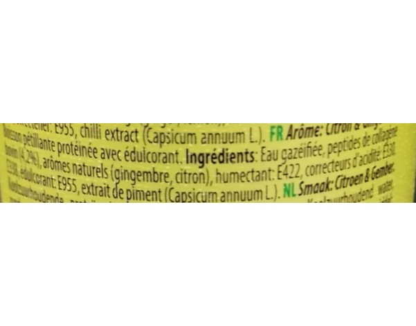 EAU GAZEUSE PROTEINE ORANGE ET GINSENG