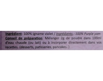 IGNAME EN POUDRE VIOLET (UBE)