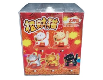 CHAT DECORATION SOLAIRE BLANC MLY23002