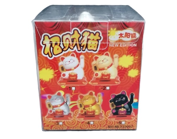 CHAT DECORATION SOLAIRE BLANC MLY23002