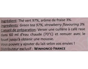 THE VERT SAVEUR FRAISE EN POUDRE (MACHA)