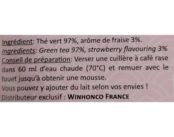 THE VERT SAVEUR FRAISE EN POUDRE (MACHA)
