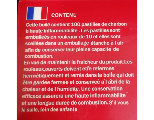 CHARBON NATURE EN BRAISE 100 P.