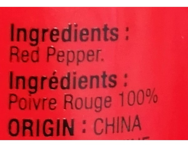 PIMENT EN POUDRE
