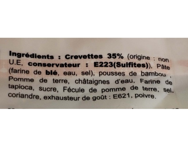 ROULEAUX AUX CREVETTES HALAL 14 P. ****