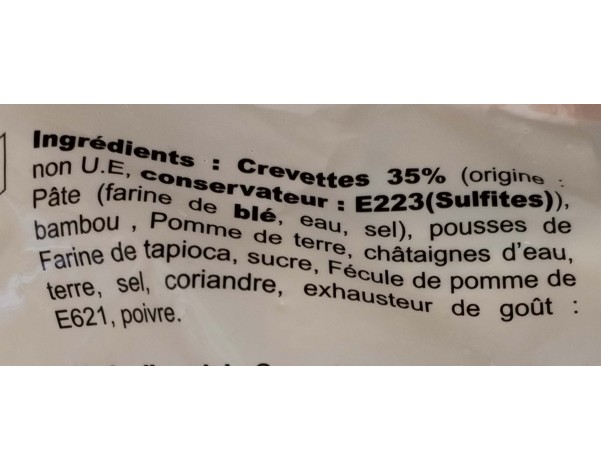 ROULEAUX AUX CREVETTES HALAL 44 P. ****