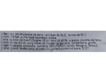 SAMOUSSAS AU BOEUF 50 P. ****