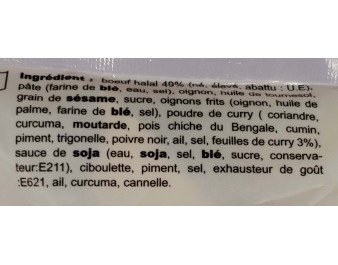 SAMOUSSAS AU BOEUF REUNIONNAIS PIMENTE HALAL 20 P. ****