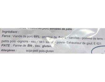 SAMOUSSAS AU PORC 20 P. ****