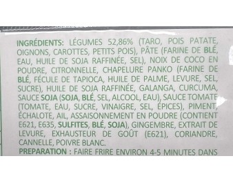 SAMOUSSAS AUX LEGUMES 24 P. ****