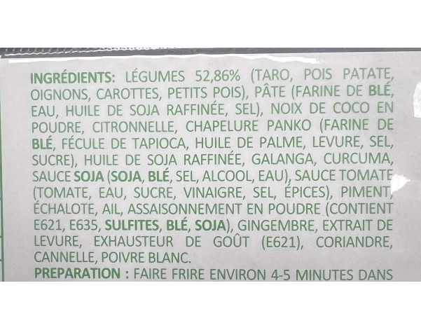 SAMOUSSAS AUX LEGUMES 24 P. ****