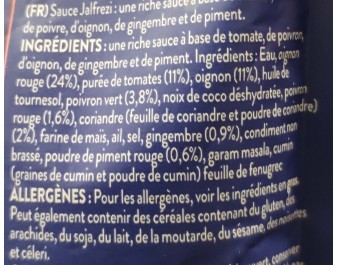 SAUCE DE CURRY JALFREZI