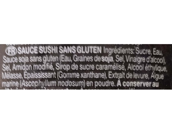 SAUCE SUSHI SANS GLUTEN