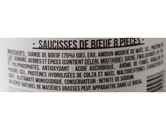 SAUCISSE DE BOEUF HALAL 8 P.