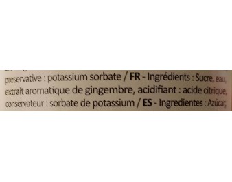 SIROP AU GINGEMBRE