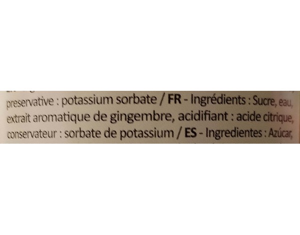 SIROP AU GINGEMBRE