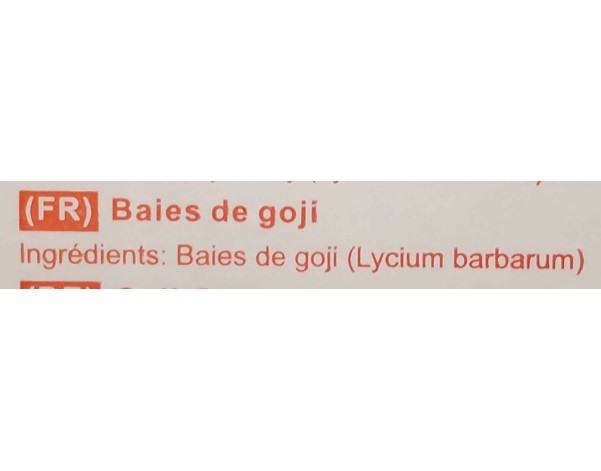 BAIE DE GOJI SECHEE