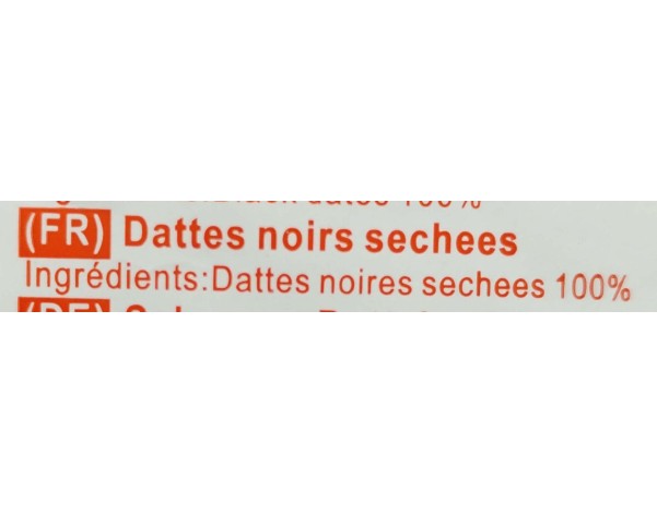 DATTE NOIRE SECHEE