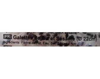 GALETTE DE SESAME NOIRE