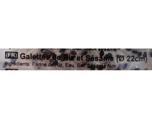 GALETTE DE SESAME NOIRE
