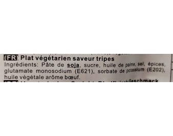 PLAT VEGETARIEN SAVEUR TRIPES