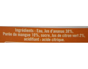 BOISSON ANANAS MANGUE ET CITRON VERT