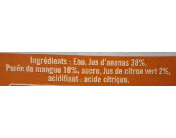 BOISSON ANANAS MANGUE ET CITRON VERT