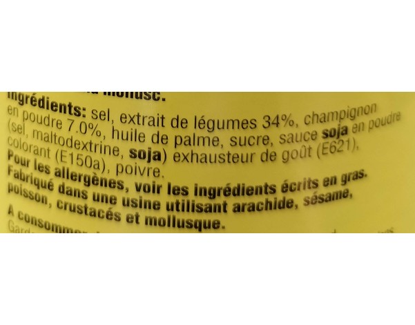 POUDRE ASSAISONNEMENT LEGUMES