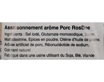 POUDRE ASSAISONNEMENT PORC ROSDEE