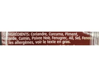 POUDRE DE CURRY MADRAS MOYEN