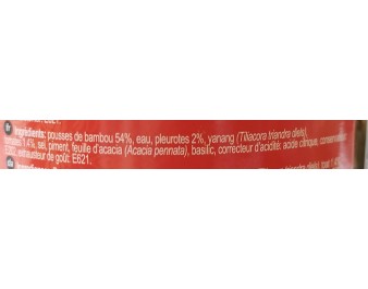 POUSSES DE BAMBOU AIGRE AVEC CHAMPIGNON D’HUITRE ET TOMATE