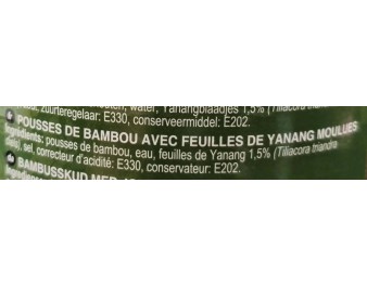 POUSSES DE BAMBOU AIGRE AVEC YANANG