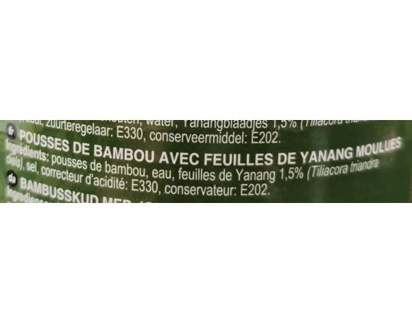 POUSSES DE BAMBOU AIGRE AVEC YANANG