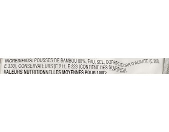 POUSSES DE BAMBOU AIGRE