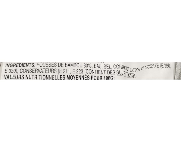 POUSSES DE BAMBOU AIGRE
