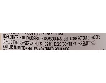 POUSSES DE BAMBOU AIGRE