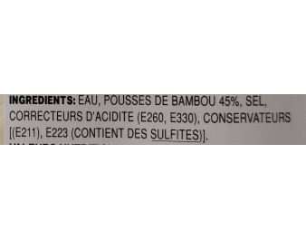 POUSSES DE BAMBOU AIGRE