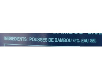 POUSSES DE BAMBOU AIGRE EN LAMELLES
