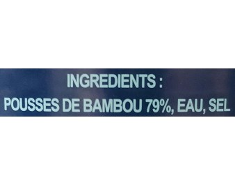 POUSSES DE BAMBOU AIGRE EN LAMELLES