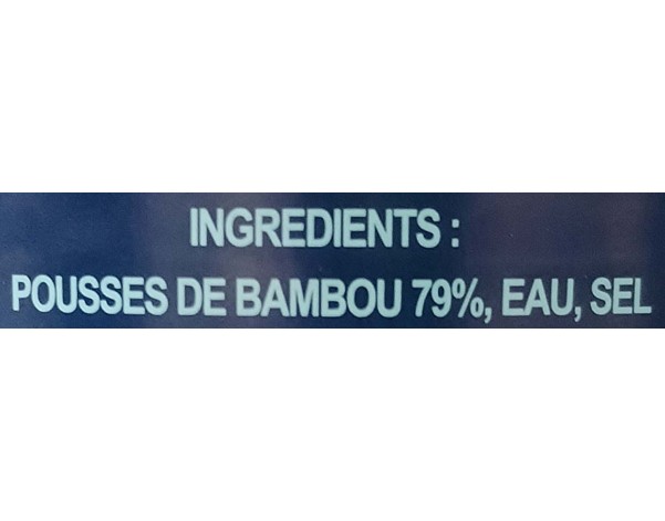 POUSSES DE BAMBOU AIGRE EN LAMELLES