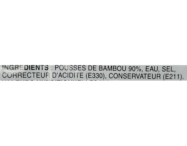 POUSSES DE BAMBOU EN FILAMENTS AU NATUREL