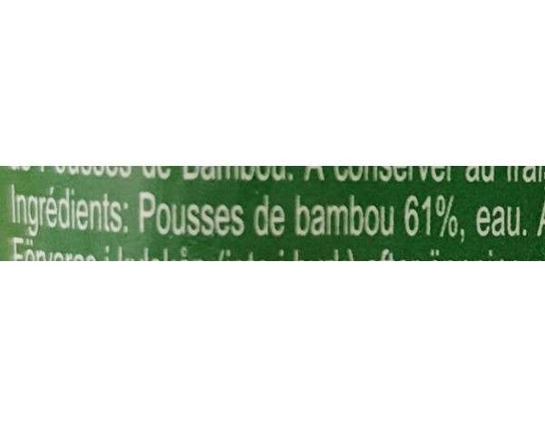 POUSSES DE BAMBOU EN FILAMENTS AU NATUREL